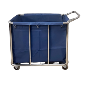 Aukron AB11 Single-Handle Rectangular Linen & Cleaning Cart