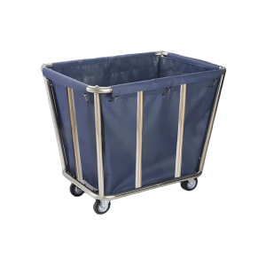 Aukron AB03 Heavy-Duty Blue Conical Linen & Cleaning Cart