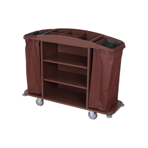 Aukron AB24 Double-Sided Curved Arc Service & Linen Cart