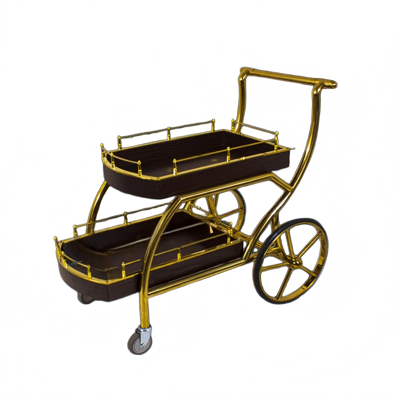 Aukron AD06 Opulent Beverage & Tea Service Cart – Supreme Luxury Edition