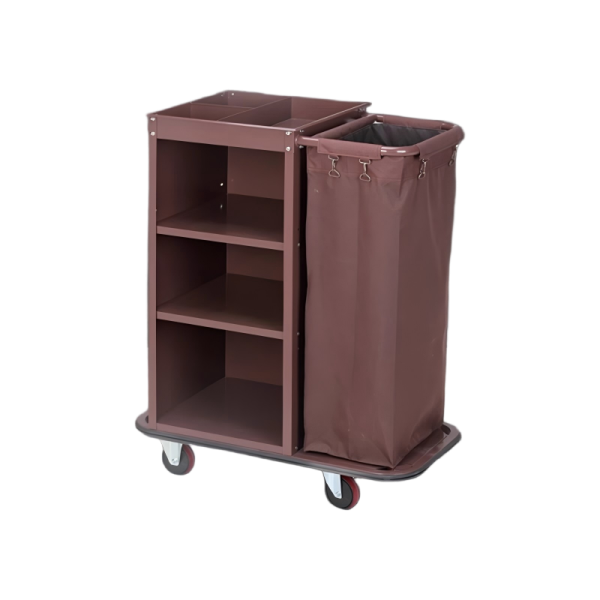 Aukron AB13 Slim Single-Sided Baked-Paint Service & Linen Cart