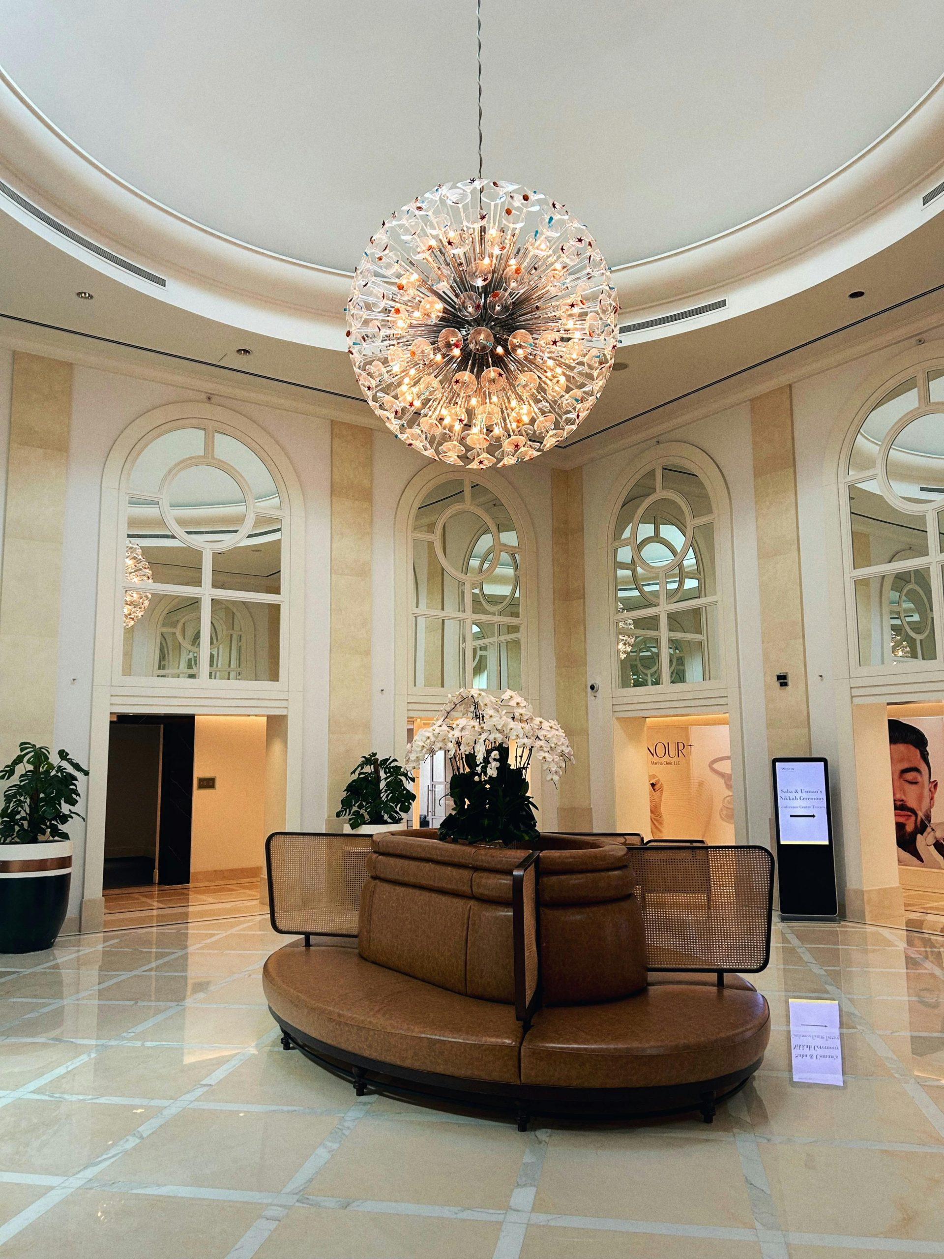 Beautiful hotel lobby