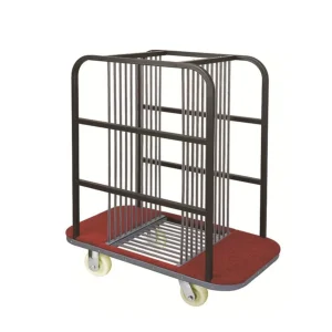 Hotel Glass Turntable Transport Cart